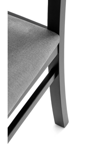 Krzesło drewniane SYLWEK1 czarny / popiel VELVET