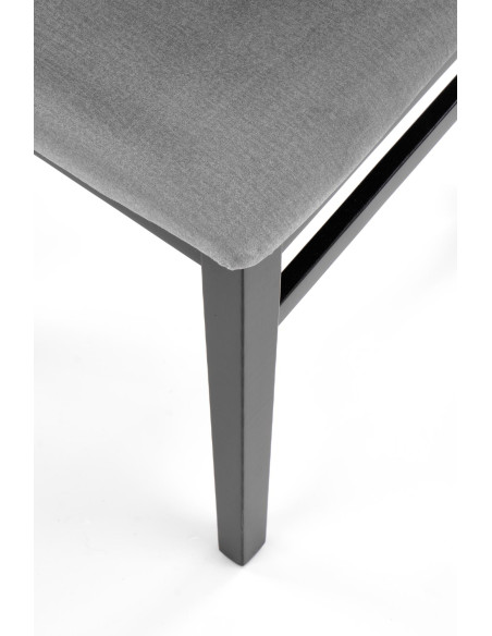 Krzesło drewniane SYLWEK1 czarny / popiel VELVET