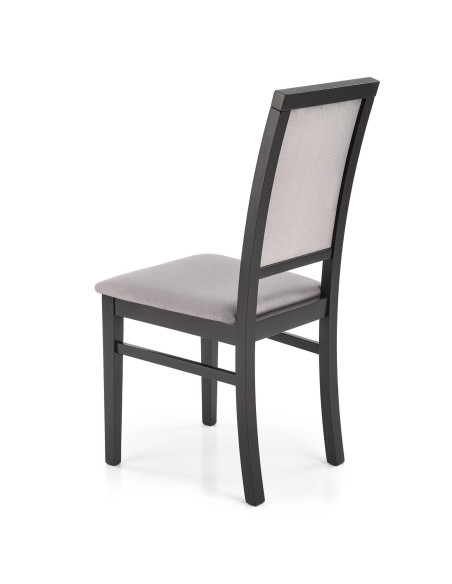 Krzesło drewniane SYLWEK1 czarny / popiel VELVET