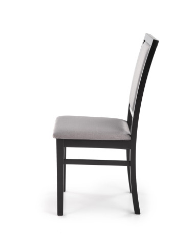 Krzesło drewniane SYLWEK1 czarny / popiel VELVET