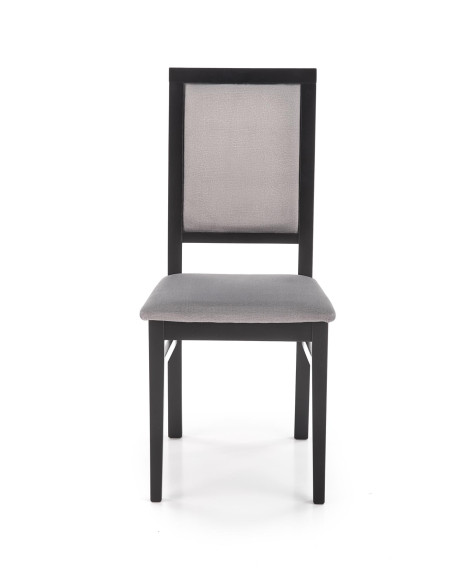 Krzesło drewniane SYLWEK1 czarny / popiel VELVET