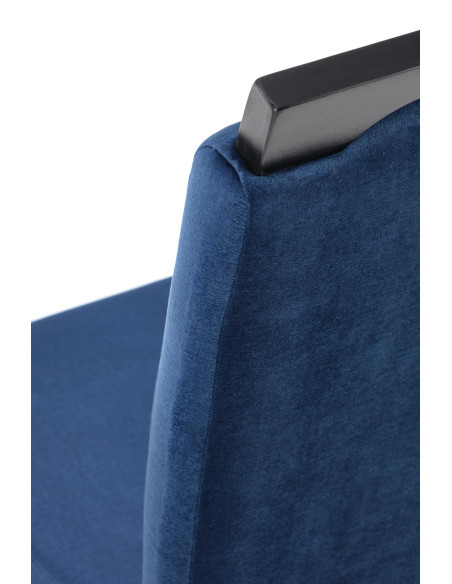 CLARION 2 Krzesło Drewniane Czarny/Granatowy Velvet - Elegancja i Komfort