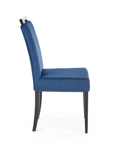 CLARION 2 Krzesło Drewniane Czarny/Granatowy Velvet - Elegancja i Komfort