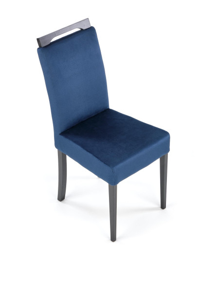 CLARION 2 Krzesło Drewniane Czarny/Granatowy Velvet - Elegancja i Komfort