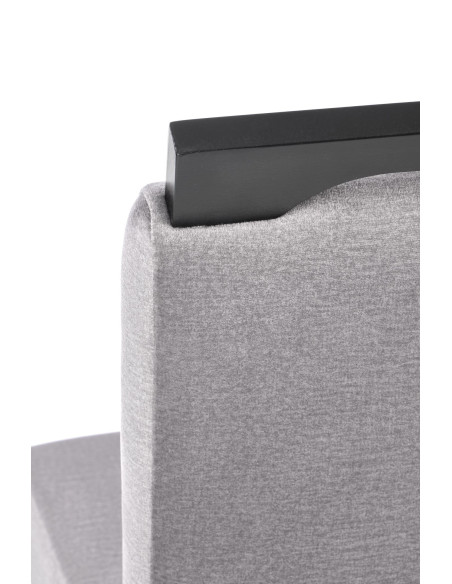 CLARION 2 Krzesło Drewniane Czarny/Popiel Velvet - Subtelna Elegancja