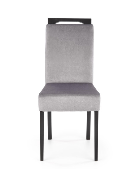 CLARION 2 Krzesło Drewniane Czarny/Popiel Velvet - Subtelna Elegancja