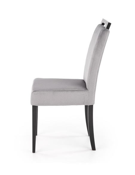 CLARION 2 Krzesło Drewniane Czarny/Popiel Velvet - Subtelna Elegancja