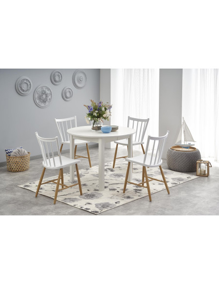 RINGO Stół Rozkładany Biały 102-142cm - Nowoczesność i Praktyczność