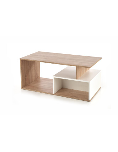 Ława z półką i pojemnikiem MOBO dąb sonoma/biały