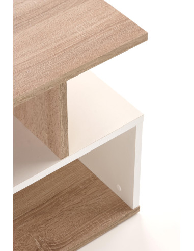 Ława z półką i pojemnikiem MOBO dąb sonoma/biały