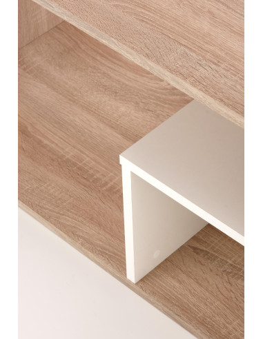 Ława z półką i pojemnikiem MOBO dąb sonoma/biały