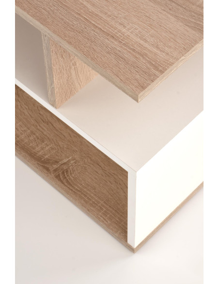 Ława z półką i pojemnikiem MOBO dąb sonoma/biały