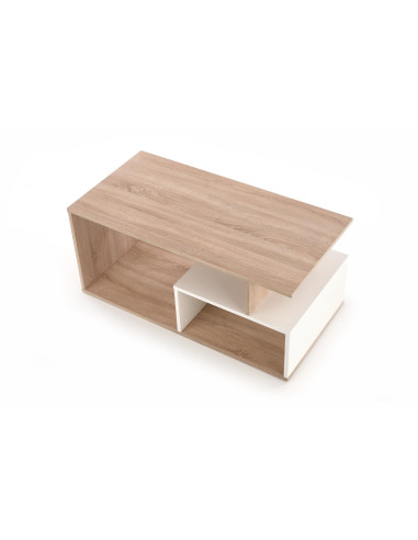 Ława z półką i pojemnikiem MOBO dąb sonoma/biały