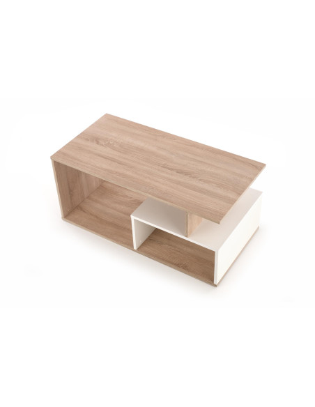 Ława z półką i pojemnikiem MOBO dąb sonoma/biały