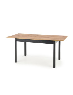 GREG Klasyczny Stół Rozkładany 124-168x74cm Dąb Wotan/Czarny