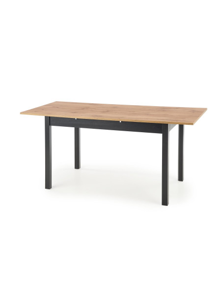 GREG Klasyczny Stół Rozkładany 124-168x74cm Dąb Wotan/Czarny