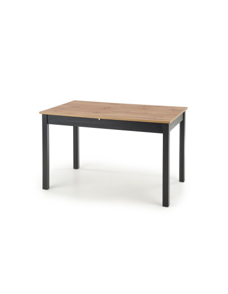 GREG Klasyczny Stół Rozkładany 124-168x74cm Dąb Wotan/Czarny