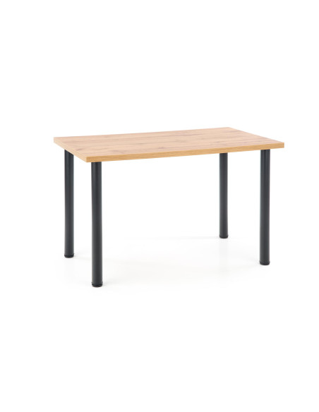 MODEX 2 Stół 120x68cm Dąb Wotan, Czarne Okrągłe Nogi - Nowoczesna Forma