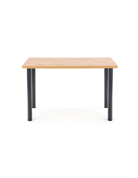 MODEX 2 Stół 120x68cm Dąb Wotan, Czarne Okrągłe Nogi - Nowoczesna Forma