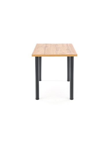 MODEX 2 Stół 120x68cm Dąb Wotan, Czarne Okrągłe Nogi - Nowoczesna Forma