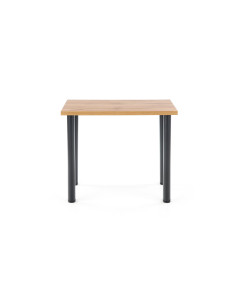 MODEX 2 Stół 90x60cm Dąb Wotan, Czarne Okrągłe Nogi - Ciepła Barwa Blatu 2