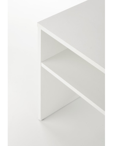 Ława z półką  GAIA kolor biały