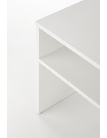 Ława z półką  GAIA kolor biały