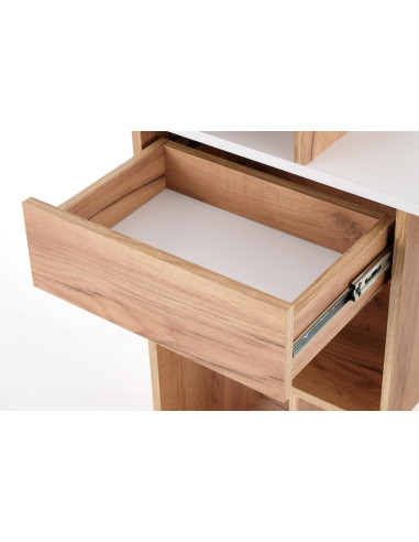 Biurko ergonomiczne CONTI dąb złoty / biały