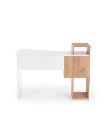 Biurko ergonomiczne CONTI dąb złoty / biały