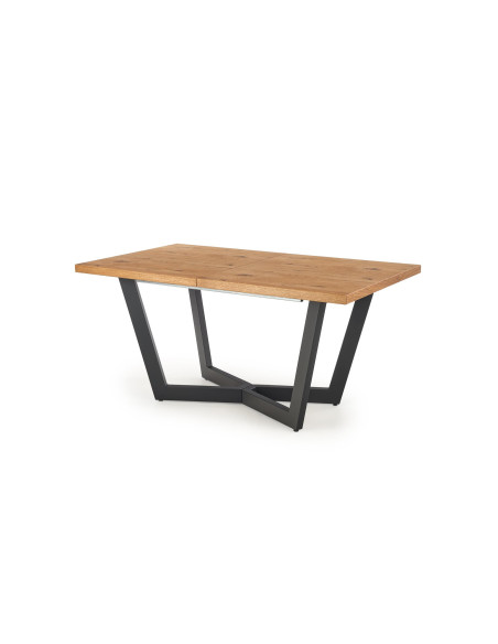 MASSIVE Stół Rozkładany 160-250cm Jasny Dąb/Czarny - Przestrzeń i Styl