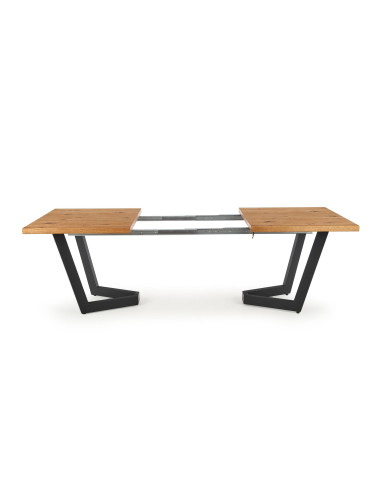 MASSIVE Stół Rozkładany 160-250cm Jasny Dąb/Czarny - Przestrzeń i Styl