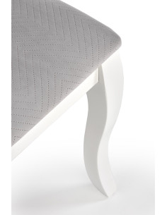 VELO Krzesło Drewniane Styl Ludwikowski Popiel/Biały - Klasyczna Elegancja 2