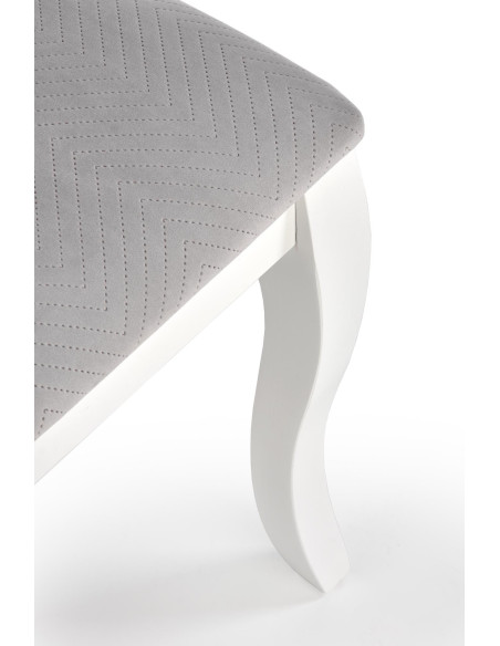 VELO Krzesło Drewniane Styl Ludwikowski Popiel/Biały - Klasyczna Elegancja