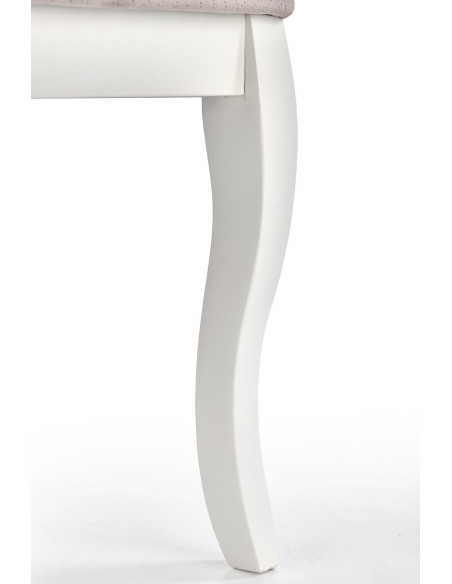 VELO Krzesło Drewniane Styl Ludwikowski Popiel/Biały - Klasyczna Elegancja