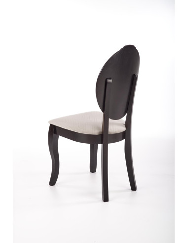 VELO Krzesło Drewniane Styl Ludwikowski Beż/Czarny - Styl i Komfort