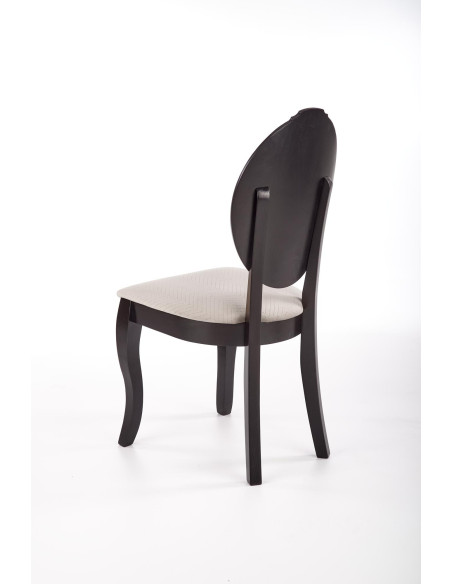 VELO Krzesło Drewniane Styl Ludwikowski Beż/Czarny - Styl i Komfort