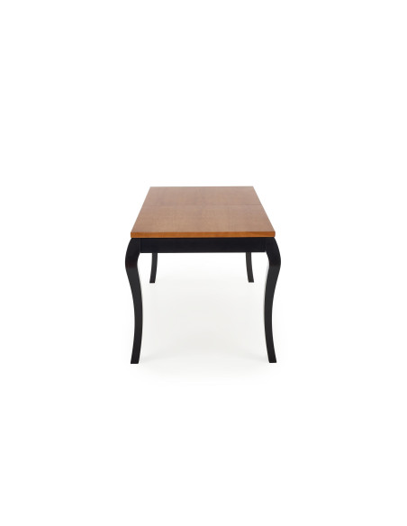 WINDSOR Stół Rozkładany 160-240cm Ciemny Dąb/Czarne - Stylowa Solidność