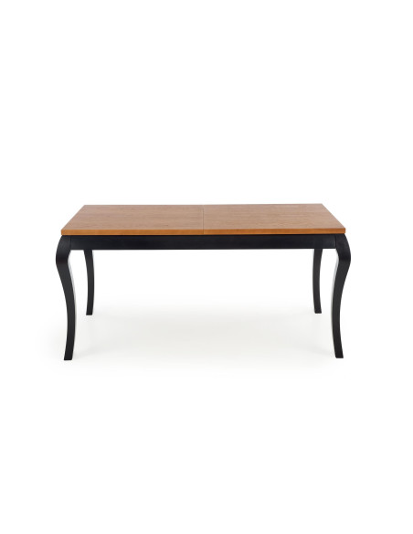 WINDSOR Stół Rozkładany 160-240cm Ciemny Dąb/Czarne - Stylowa Solidność