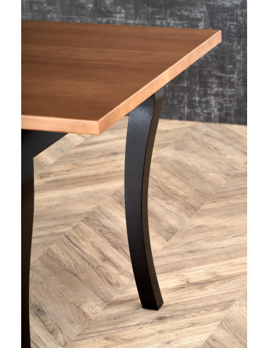WINDSOR Stół Rozkładany 160-240cm Ciemny Dąb/Czarne - Stylowa Solidność