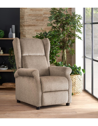 Fotel rozkładany DOMI M z funkcją masażu beżowy