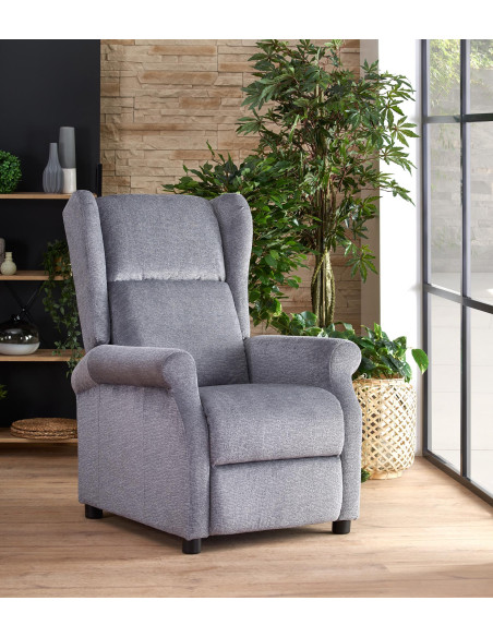 Fotel rozkładany DOMI M z funkcją masażu popielaty