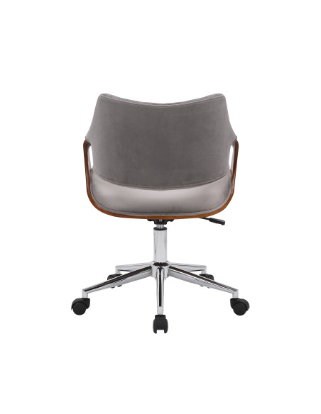 Fotel gabinetowy pikowany DURO popielaty VELVET