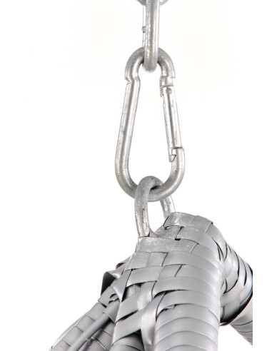 EGGY Fotel Ogrodowy Huśtawka Kula Popiel/Czarny - Relaks i Design w Ogrodzie