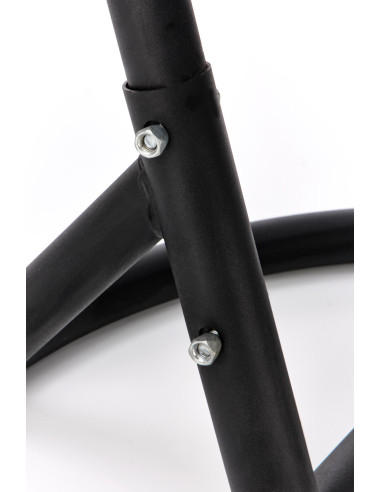 EGGY Fotel Ogrodowy Huśtawka Kula Popiel/Czarny - Relaks i Design w Ogrodzie