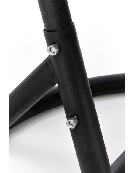 EGGY Fotel Ogrodowy Huśtawka Kula Popiel/Czarny - Relaks i Design w Ogrodzie