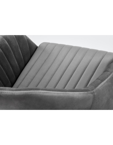 FRESCO Fotel Młodzieżowy Velvet Popielaty - Komfort dla Młodych