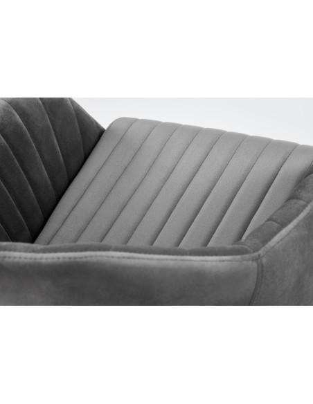 FRESCO Fotel Młodzieżowy Velvet Popielaty - Komfort dla Młodych