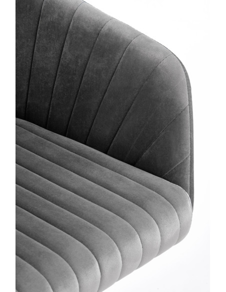 FRESCO Fotel Młodzieżowy Velvet Popielaty - Komfort dla Młodych