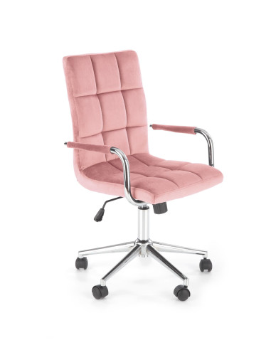 GONZO 4 Fotel Młodzieżowy Velvet Różowy - Różowa Elegancja i Komfort