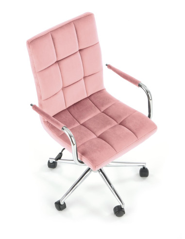 GONZO 4 Fotel Młodzieżowy Velvet Różowy - Różowa Elegancja i Komfort